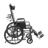 Silver Sport Recliner With Vinyl Upholstery - BeHope