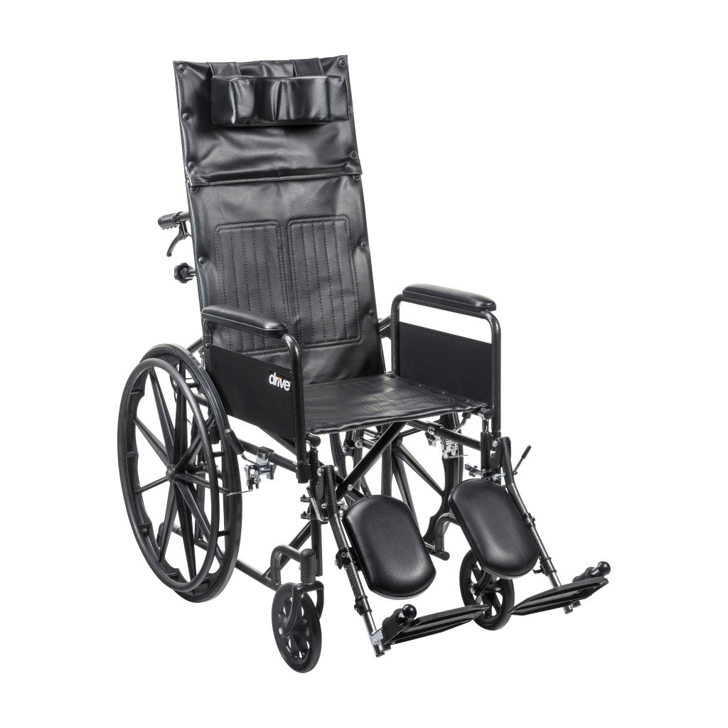Silver Sport Recliner With Vinyl Upholstery - BeHope