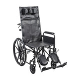 Silver Sport Recliner With Vinyl Upholstery - BeHope