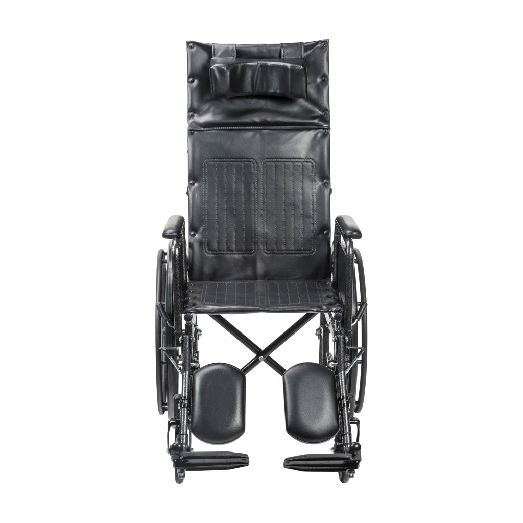 Silver Sport Recliner With Vinyl Upholstery - BeHope