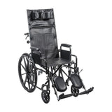Silver Sport Recliner With Vinyl Upholstery - BeHope