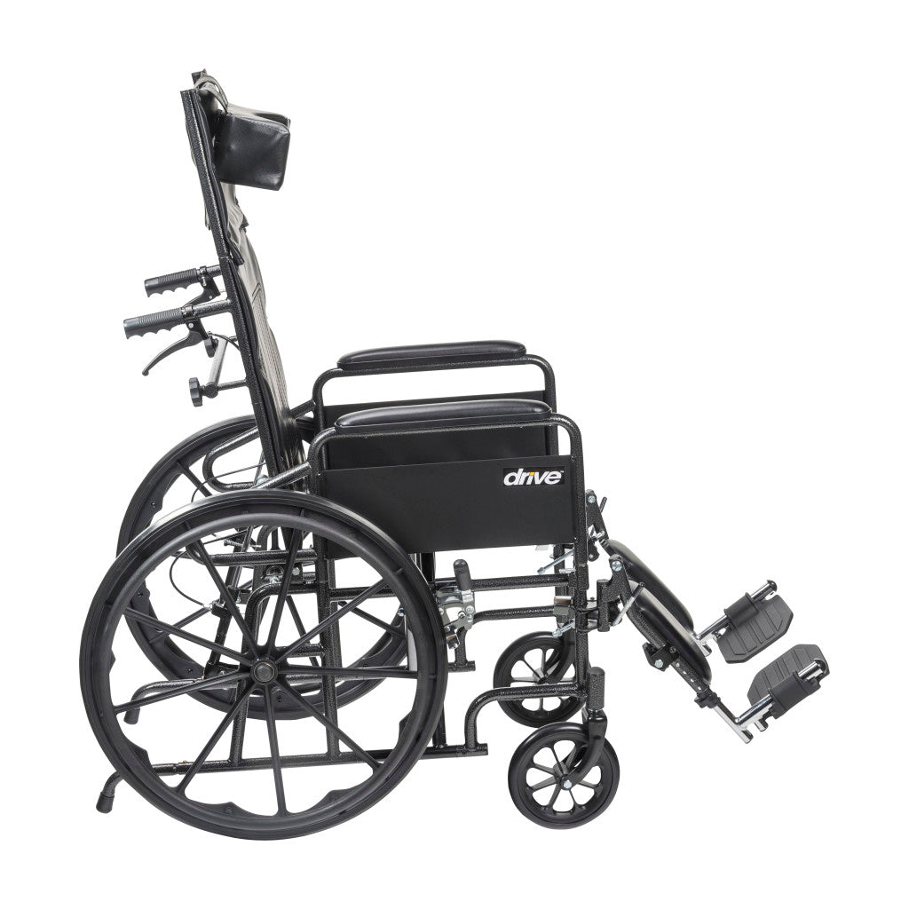Silver Sport Recliner With Vinyl Upholstery - BeHope