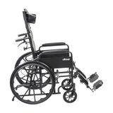 Silver Sport Recliner With Vinyl Upholstery - BeHope