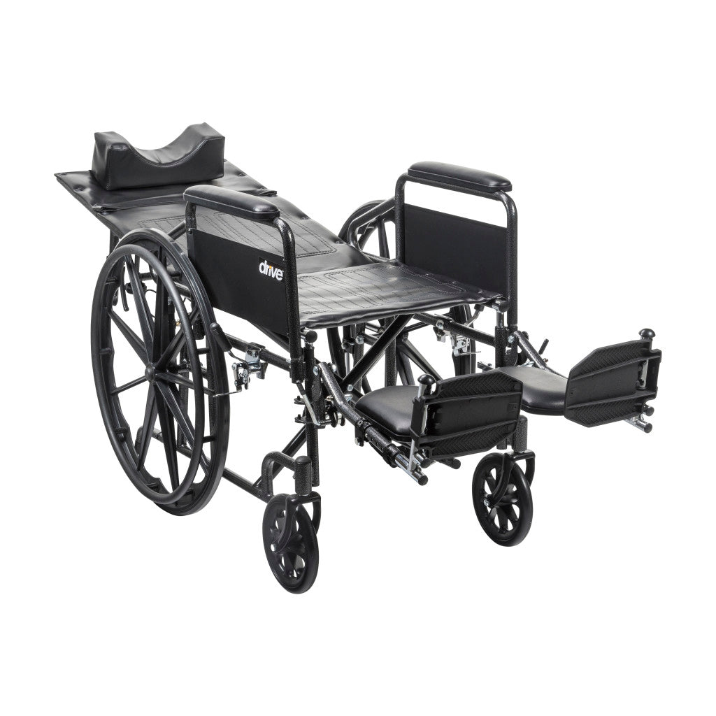 Silver Sport Recliner With Vinyl Upholstery - BeHope