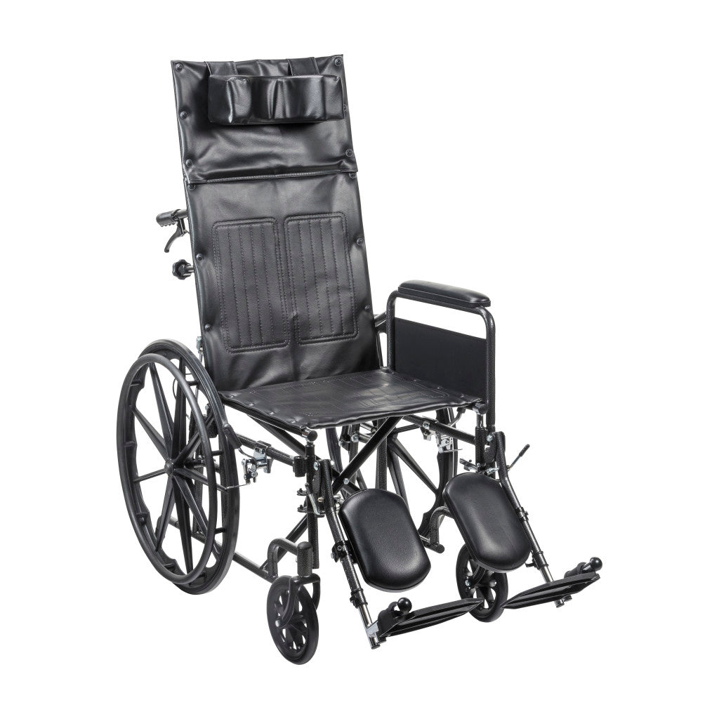 Silver Sport Recliner With Vinyl Upholstery - BeHope
