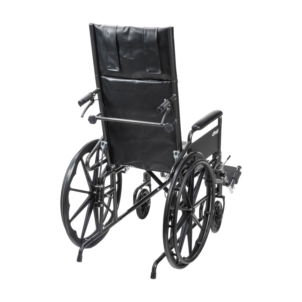 Silver Sport Recliner With Vinyl Upholstery - BeHope