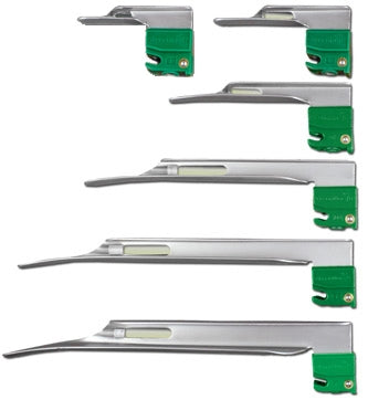 Laryngoscope Blade Greenline® Fiberoptic Light Disposable Sterile - BeHope