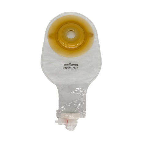 Urostomy Pouch Safe N Simple™ One-piece System 9 Inch Length Convex, Pre-cut Drainable - Behope