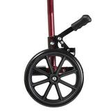 ProBasics Burgundy Aluminum Transport Chair with Footrests