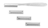 Skin Graft Knife Set Pilling® Goulian Carbon Steel / Stainless Steel 2-1/4 X 7-1/4 Inch Webster Style Handle NonSterile Reusable - BeHope