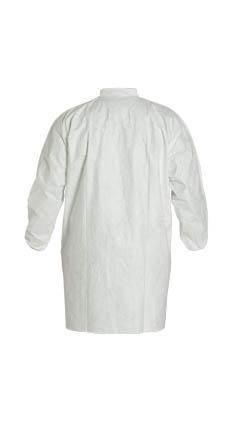 Lab Coat Tyvek® 400 White 5x-large Knee Length Tyvek® Fabric Disposable - Behope