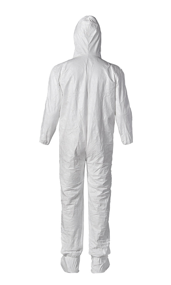 Cleanroom Coverall With Hood And Boot Covers Dupont™ Tyvek® Isoclean® 2x-large White Disposable Sterile - Behope