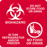 Magnetic Biohazard Caution Sign for Refrigerator Freezer - BeHope