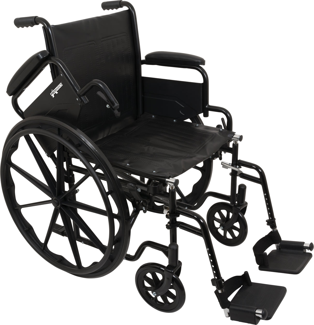 Wheelchair Probasics with Swing Away Footrest and Padded Armrests - BeHope
