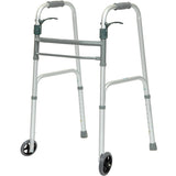 Folding Walker Trigger Release W/ 5 Wheels Adult - BeHope