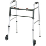 Aluminum Junior Walker Folding 5 Wheels 2 Button Release - BeHope