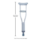 Underarm Crutches McKesson Pediatric 3 Foot 7 Inch to 4 Foot User Height Aluminum Frame 175 lbs. Weight Capacity - BeHope