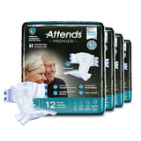 Unisex Adult Incontinence Brief Attends® Premier Large Disposable Heavy Absorbency - BeHope