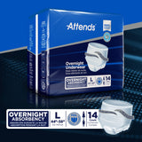 Unisex Adult Absorbent Underwear Attends Overnight Pull On with Tear Away Seams Large Disposable Heavy Absorbency