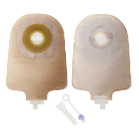 Urostomy Pouch Premier™ One-Piece System 9 Inch Length Flat, Pre-Cut 1-1/2 Inch Stoma Drainable - BeHope