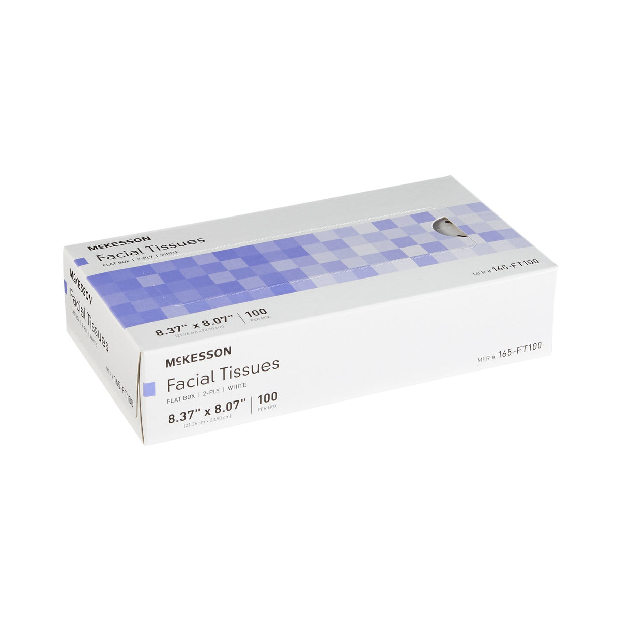 Facial Tissue McKesson White 8.37 X 8.07 Inch 100 Count - BeHope