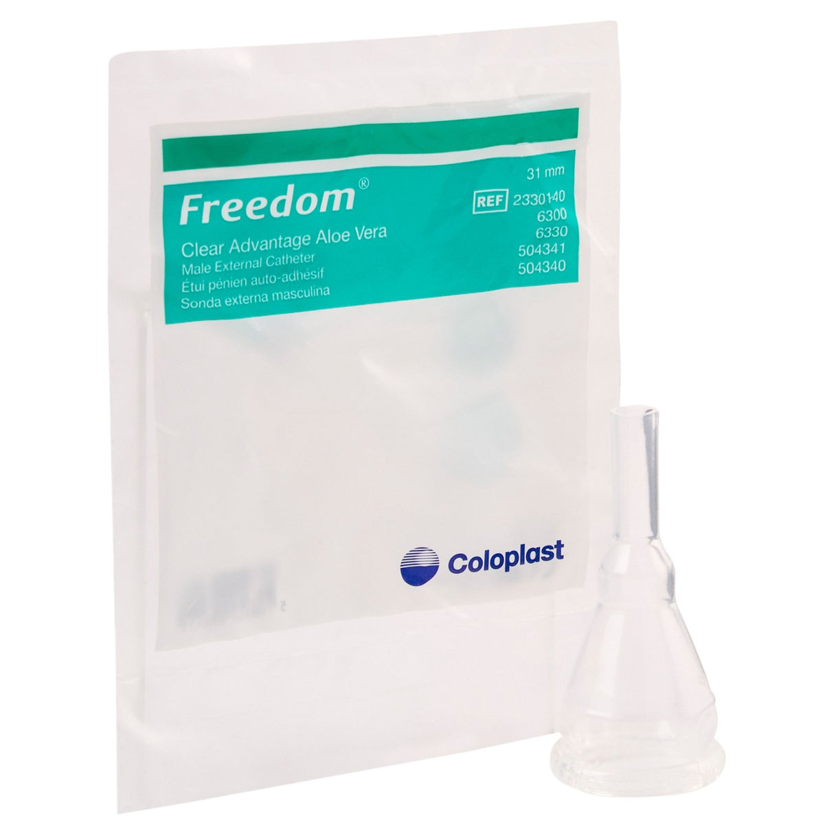 Male External Catheter Clear Advantage® Self-Adhesive Strip Silicone Intermediate - BeHope