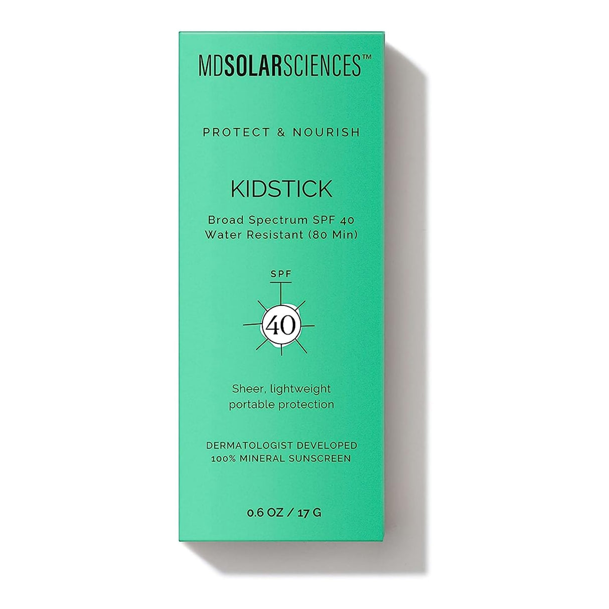 Sunscreen MDSolarsciences KidStick SPF 40 Stick 0.6 oz. Tottle Bottle
