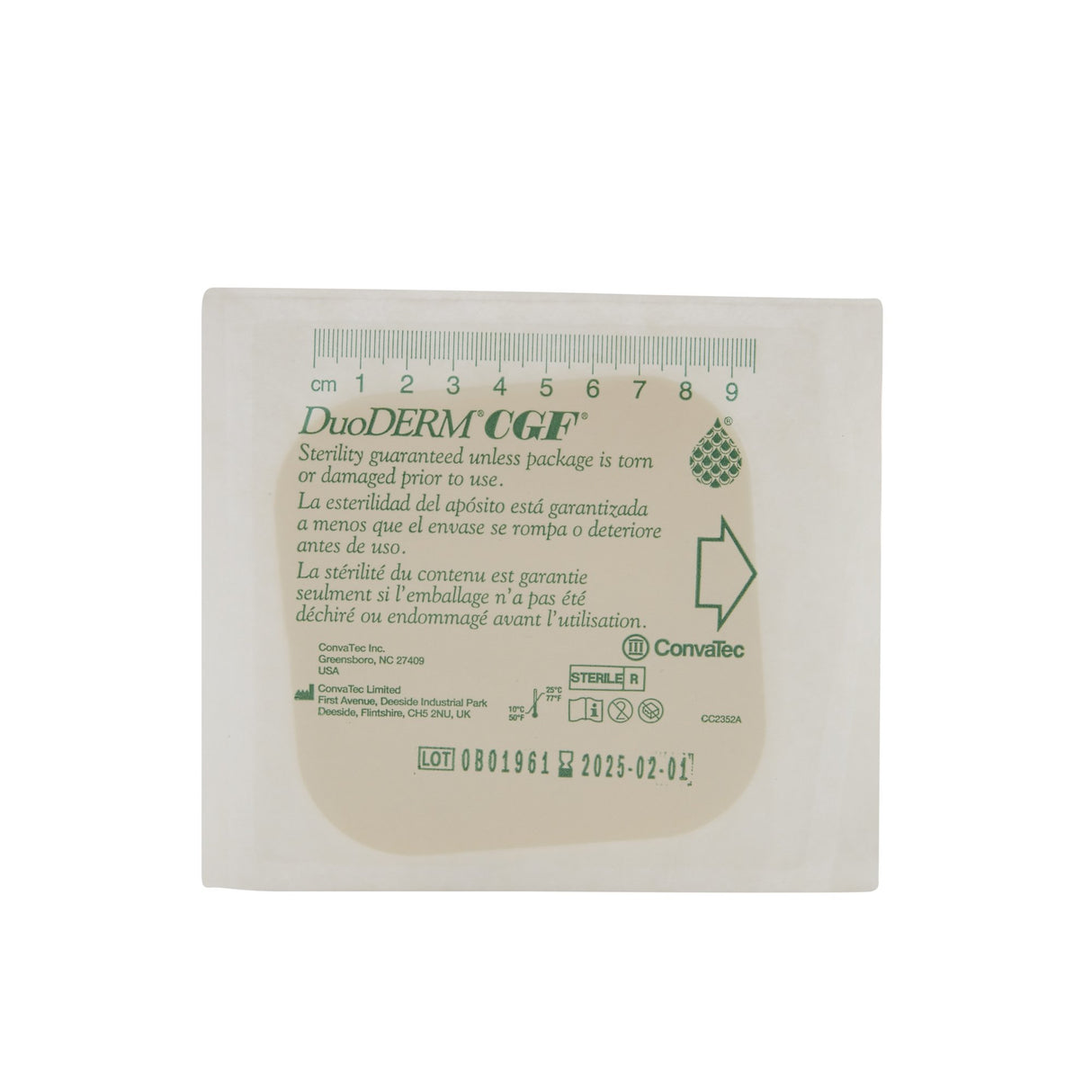 Hydrocolloid Dressing DuoDERM® CGF® Foam Backing 4 X 4 Inch Square Hydrocolloid - BeHope