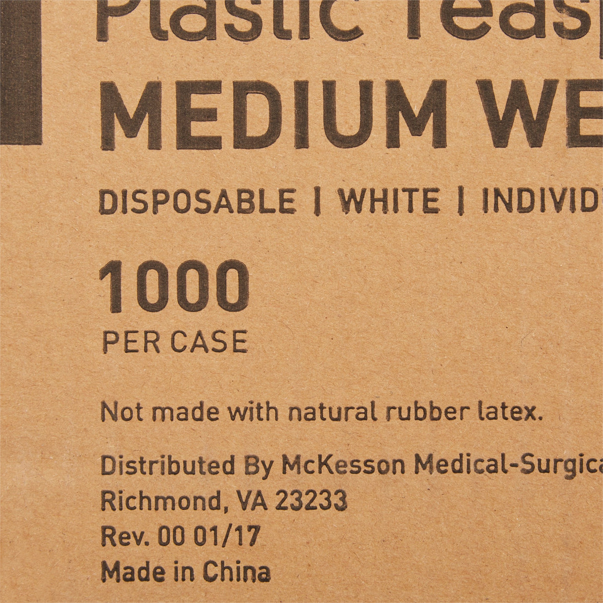 Spoon McKesson Medium Weight White Polypropylene - BeHope