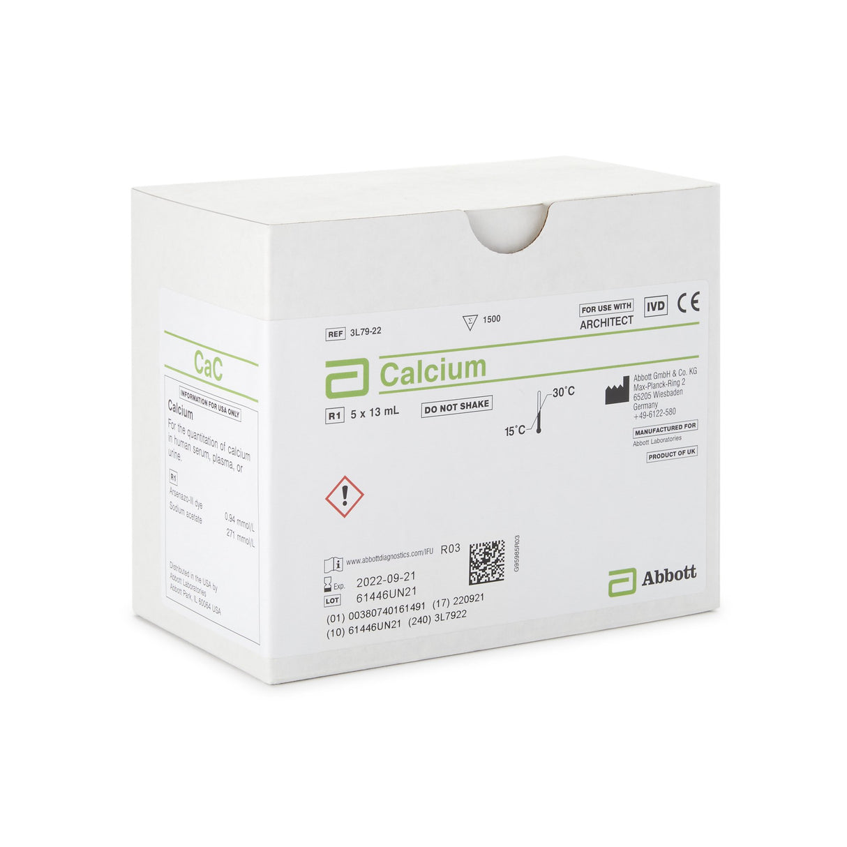General Chemistry Reagent Architect Calcium For Architect c16000 Analyzer 1,500 Tests - BeHope