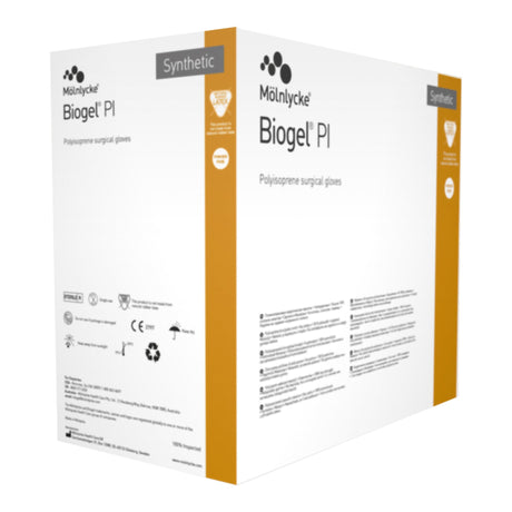 Surgical Glove Biogel® PI Size 8 Sterile Polyisoprene Standard Cuff Length Micro-Textured Ivory Chemo Tested - BeHope