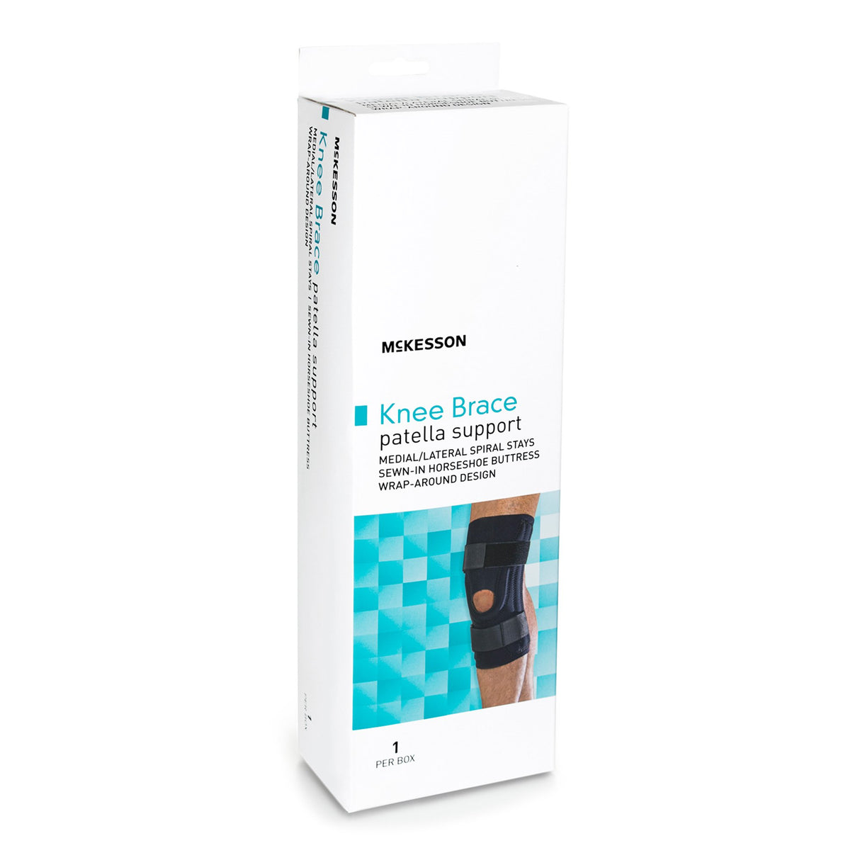 Knee Brace McKesson Medium Pull-On / D-Ring / Hook and Loop Strap 18 to 20-1/2 Inch Circumference Left or Right Knee - BeHope