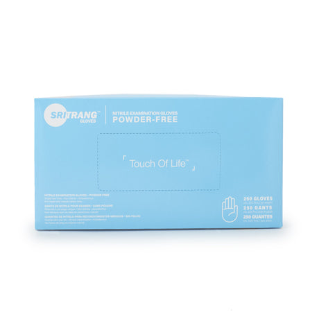 Exam Glove Touch of Life™ X-Large NonSterile Nitrile Textured Fingertips Black Chemo Tested - BeHope