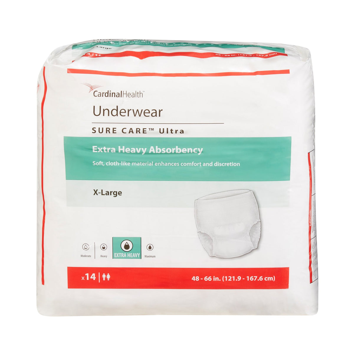 Unisex Adult Absorbent Underwear Sure Care Ultra Pull On with Tear Away Seams X-Large Disposable Heavy Absorbency