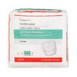 Unisex Adult Absorbent Underwear Sure Care Ultra Pull On with Tear Away Seams X-Large Disposable Heavy Absorbency