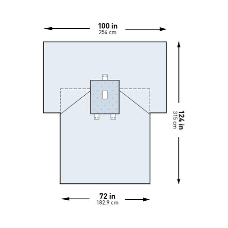 Abdominal Drape McKesson Pediatric Laparotomy Drape 100 W X 72 W X 124 L Inch Sterile - BeHope