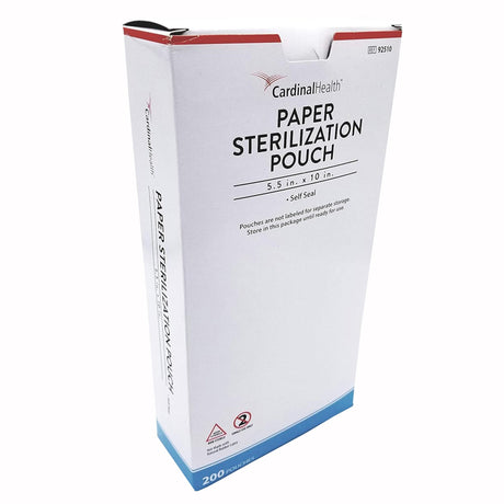 Sterilization Pouch Cardinal Health™ Ethylene Oxide (EO) Gas / Steam 5-1/4 X 10 Inch Transparent / White Self Seal Paper / Film - BeHope