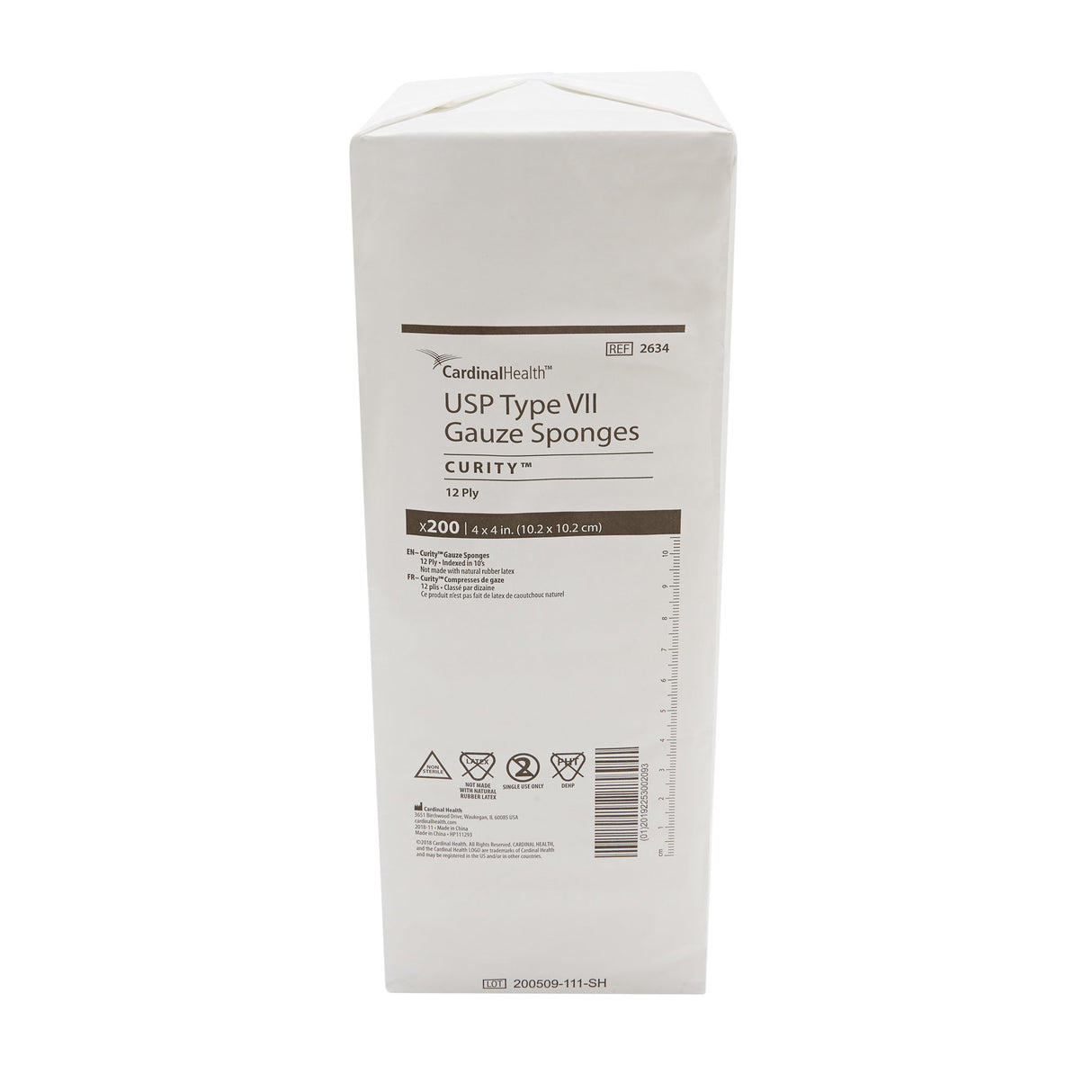 Gauze Sponge Curity™ 4 X 4 Inch 12-Ply NonSterile 200 per Pack - BeHope