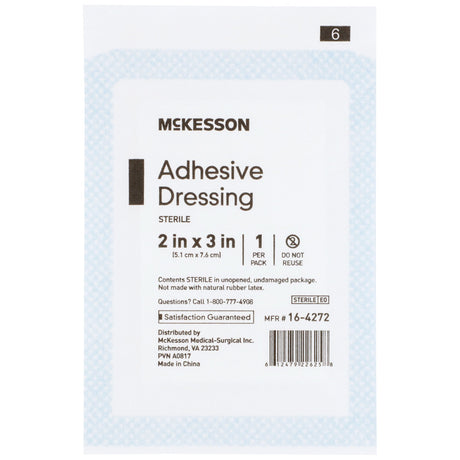 Island Dressing McKesson 2 X 3 Inch Rectangle Sterile