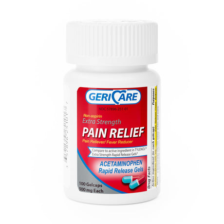 Pain Relief McKesson Brand 500 mg Strength Acetaminophen Gelcap 100 per Bottle - BeHope