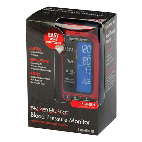 Home Automatic Digital Blood Pressure Monitor Smartheart Adult Cuff Nylon Cuff 22 to 42 cm Desk Model - BeHope
