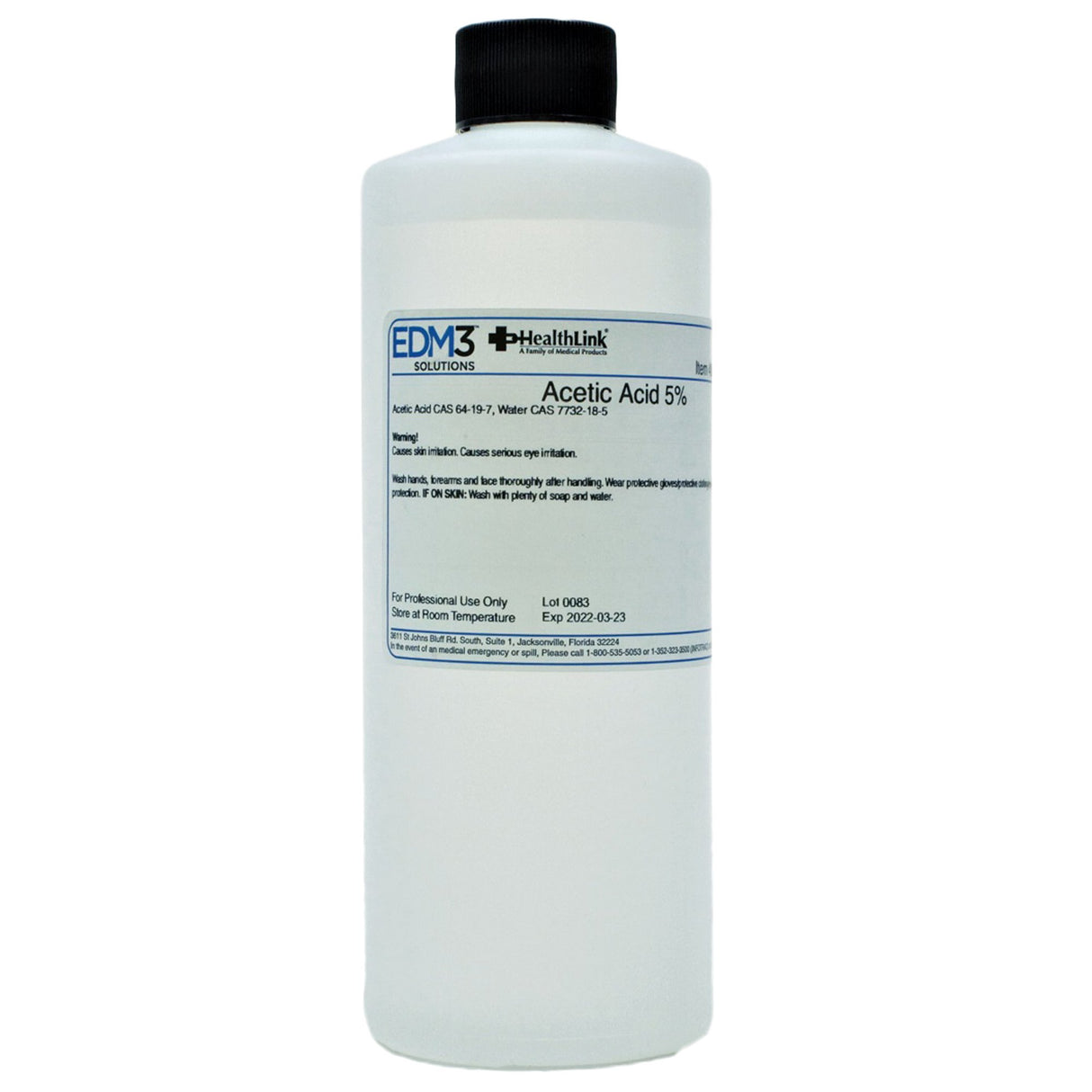 Chemistry Reagent Acetic Acid ACS Grade 5% 16 oz. - BeHope