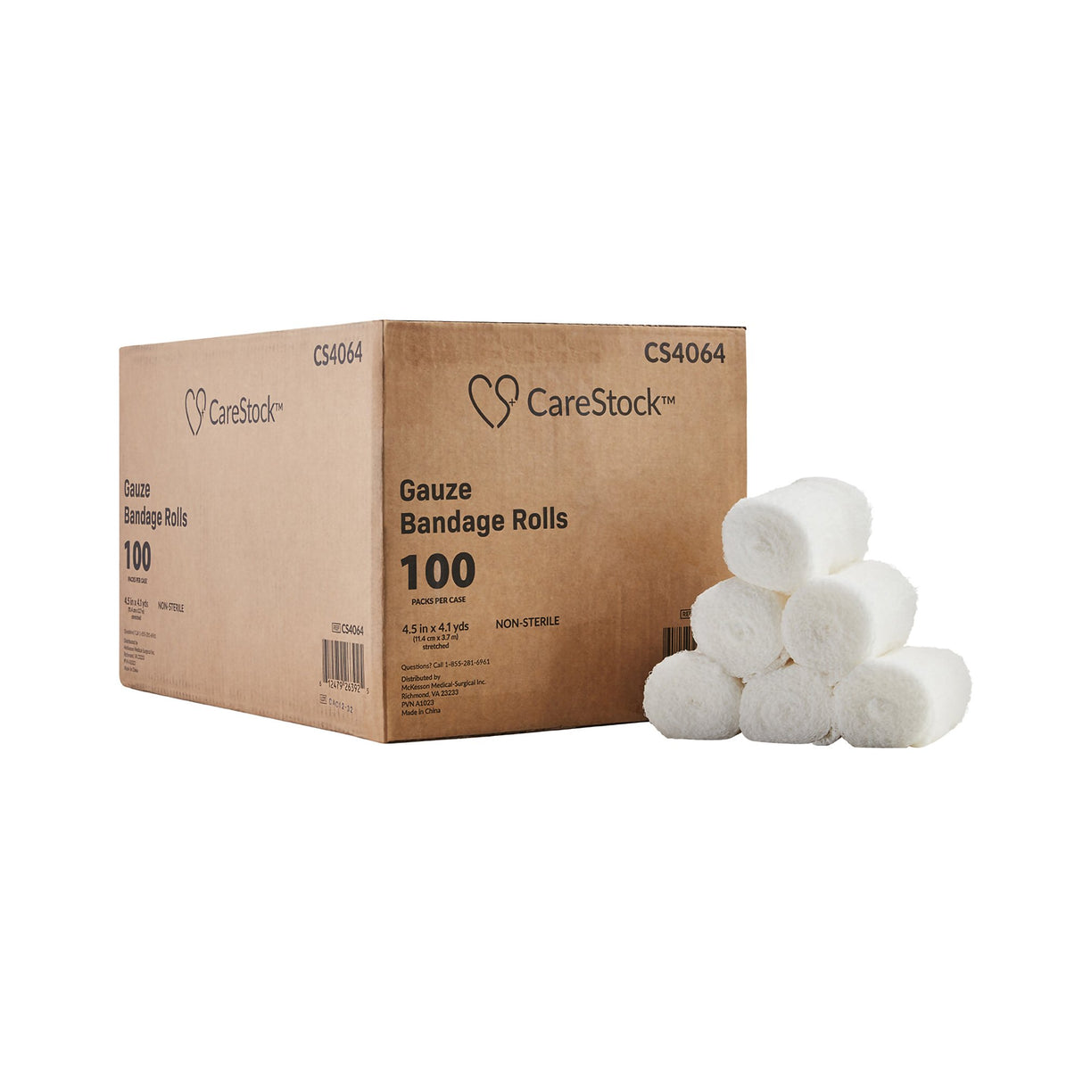Fluff Dressing CareStock™ 4-1/2 Inch X 4-1/10 Yard 6-Ply NonSterile 100 per Case - BeHope