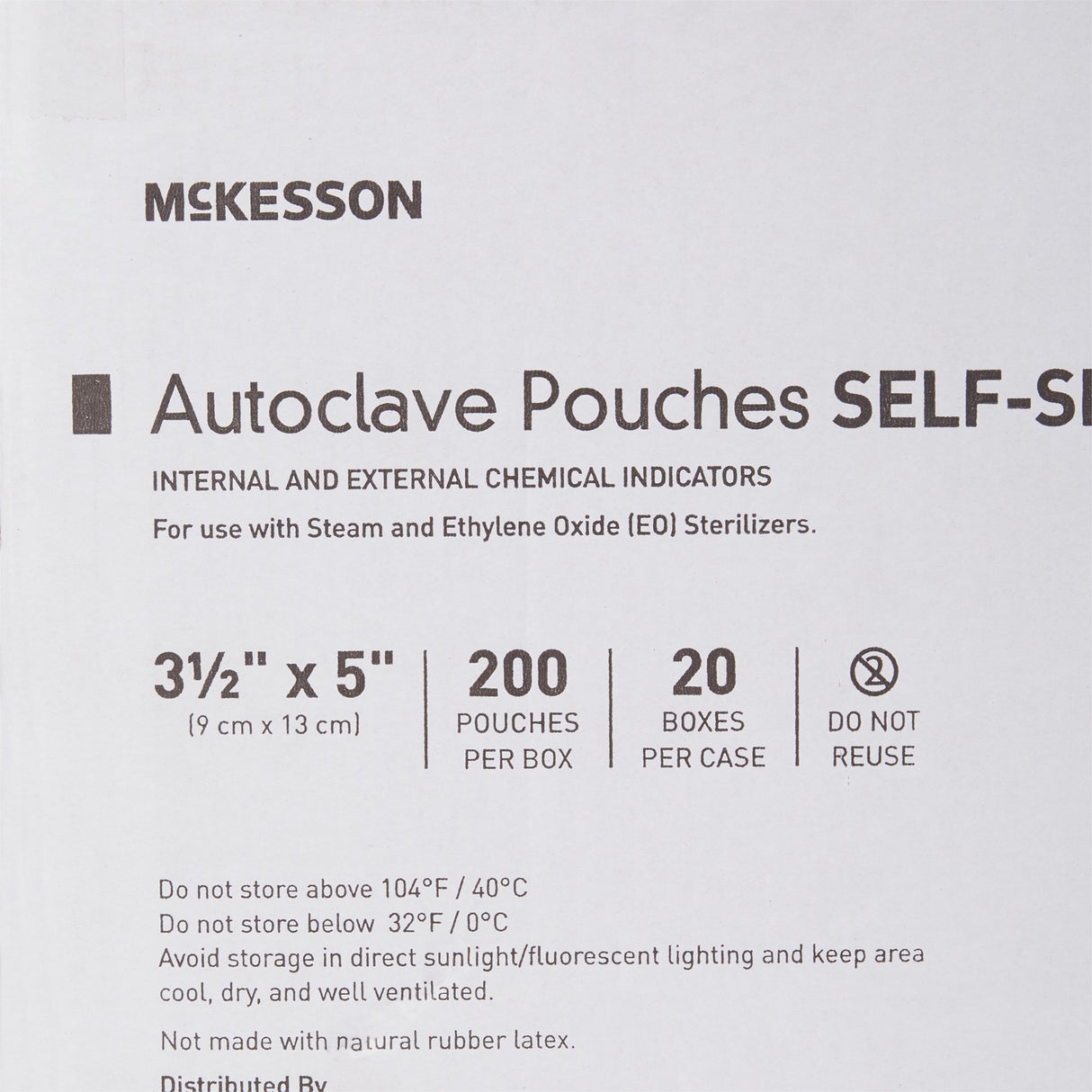 Sterilization Pouch McKesson Ethylene Oxide (EO) Gas / Steam 3-1/2 X 5 Inch Transparent Blue / White Self Seal Paper / Film - BeHope