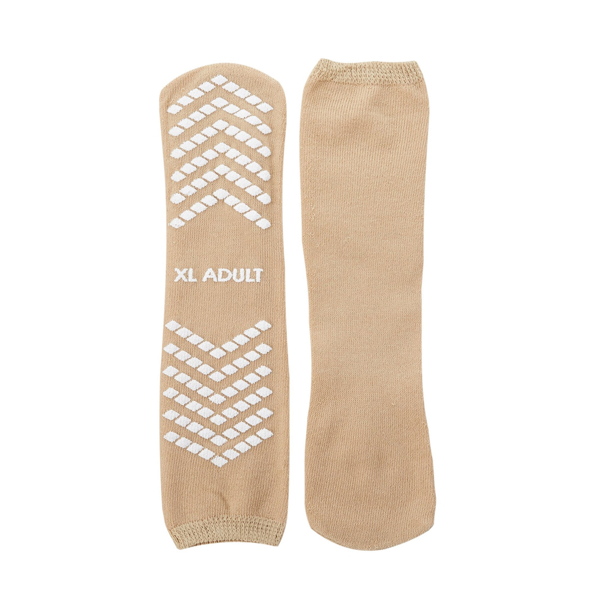 Slipper Socks McKesson Unisex Adult X-Large Single Tread Single Patient Use Tan - BeHope