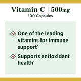 Vitamin C Supplement Nature's Bounty 500 mg Strength Capsule 100 per Bottle