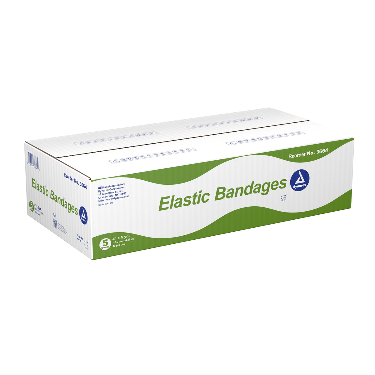 Elastic Bandage Dynarex® 4 Inch X 4-1/2 Yard Clip Detached Closure Tan NonSterile Standard Compression - BeHope