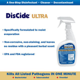 Surface Disinfectant Cleaner DisCide® Ultra Quaternary Based Trigger Spray Liquid 1 Quart Bottle Herbal Scent NonSterile