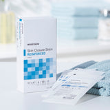 Skin Closure Strip McKesson 1/2 X 4 Inch Nonwoven Material Reinforced Strip White - BeHope