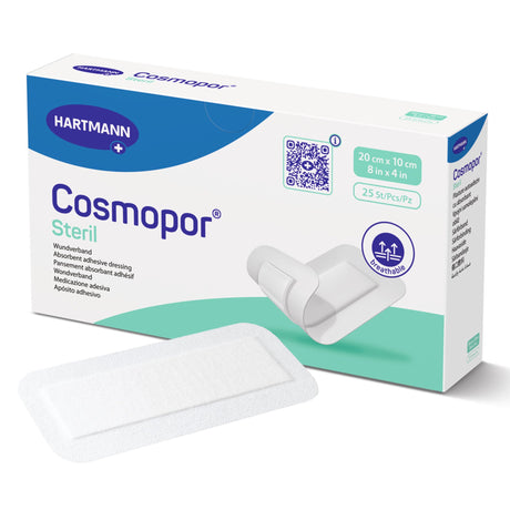 Island Dressing Cosmopor® Steril 4 X 8 Inch Rectangle Sterile Water Resistant Backing - BeHope